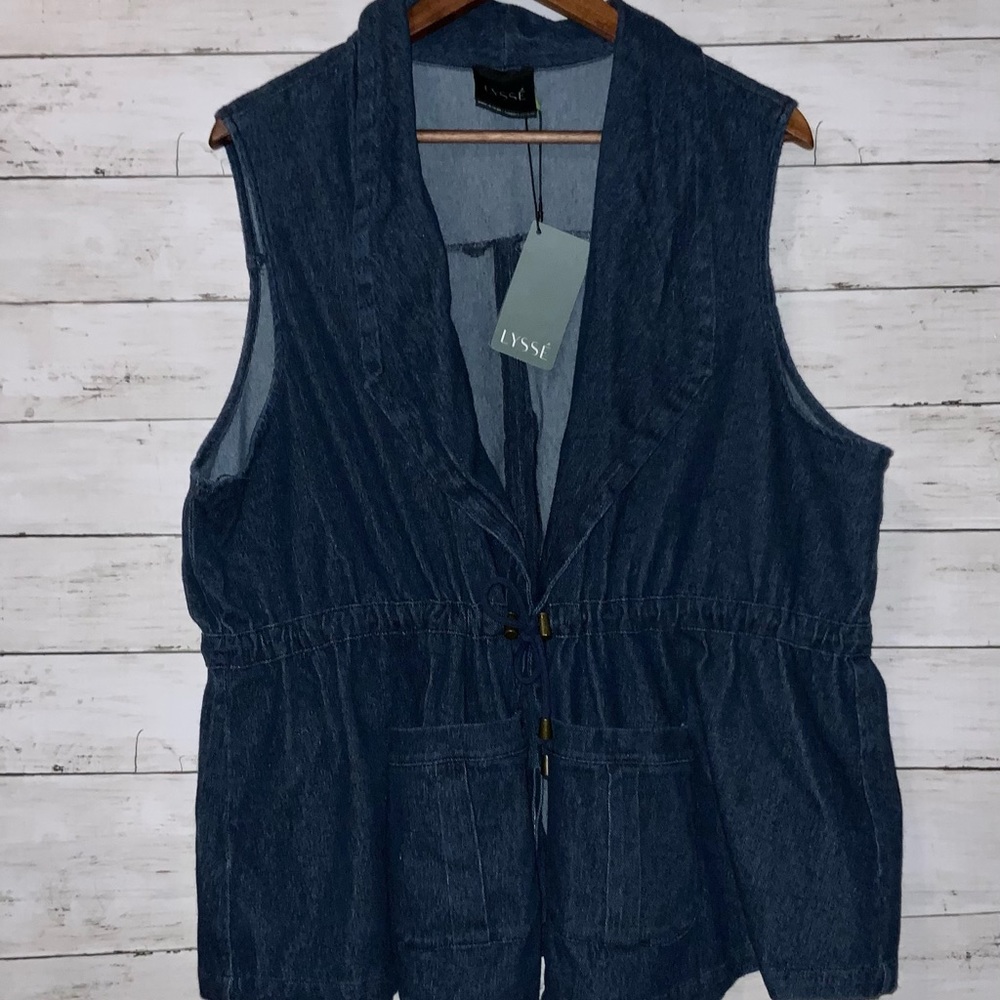Lysse Denim Vest, 3X, NWT